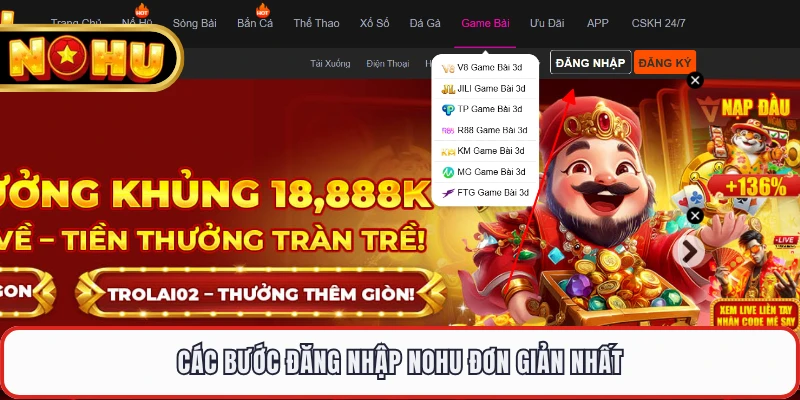 Các bước đăng nhập NOHU đơn giản nhất